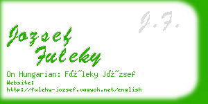 jozsef fuleky business card